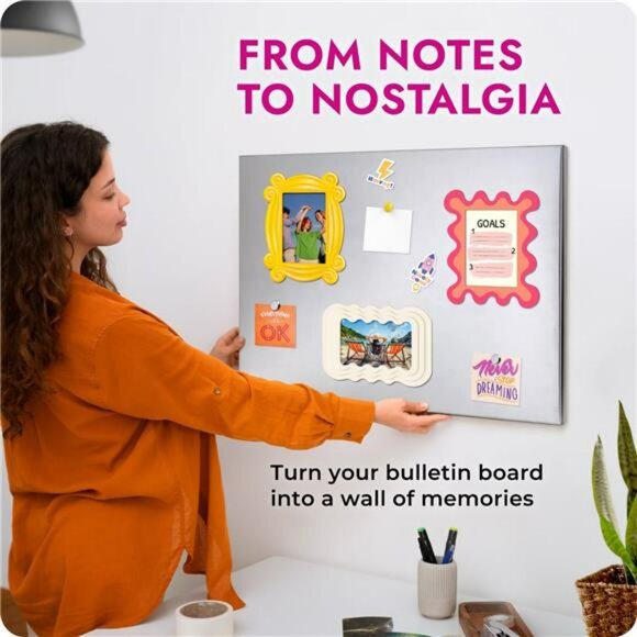 Magnetic photo frames 4x6 set of 3 fridge picture frame magnets for refrigerator - Picture 6 of 8